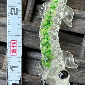 3”-long, .5”-tall Glass Allegator Knick Knack